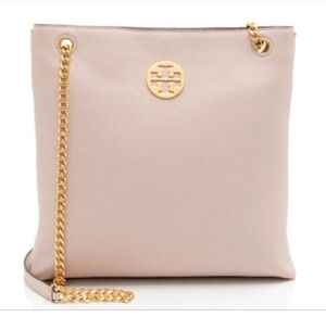 TORY BURCH Everly Leather Swingpack - Pink In Shell Pink.